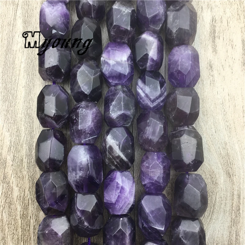 

Amethysts Faceted Beads,Purple Crystal Quartz Nugget Beads,Gem Stone Drilled Beads For DIY Jewelry MY1565