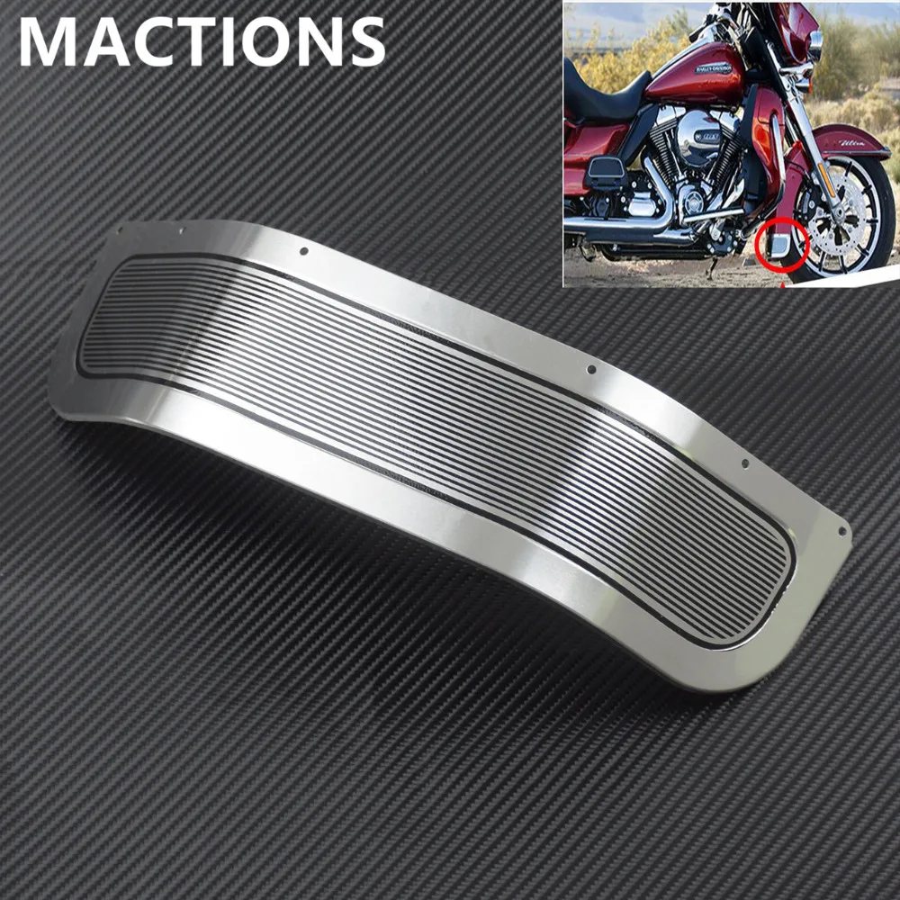 Motorcycle Front Fender Skirt Trim Cover Chrome For Harley Touring Road King Electra Glide Ultra Limited Tri Glide FLHR 2014-21