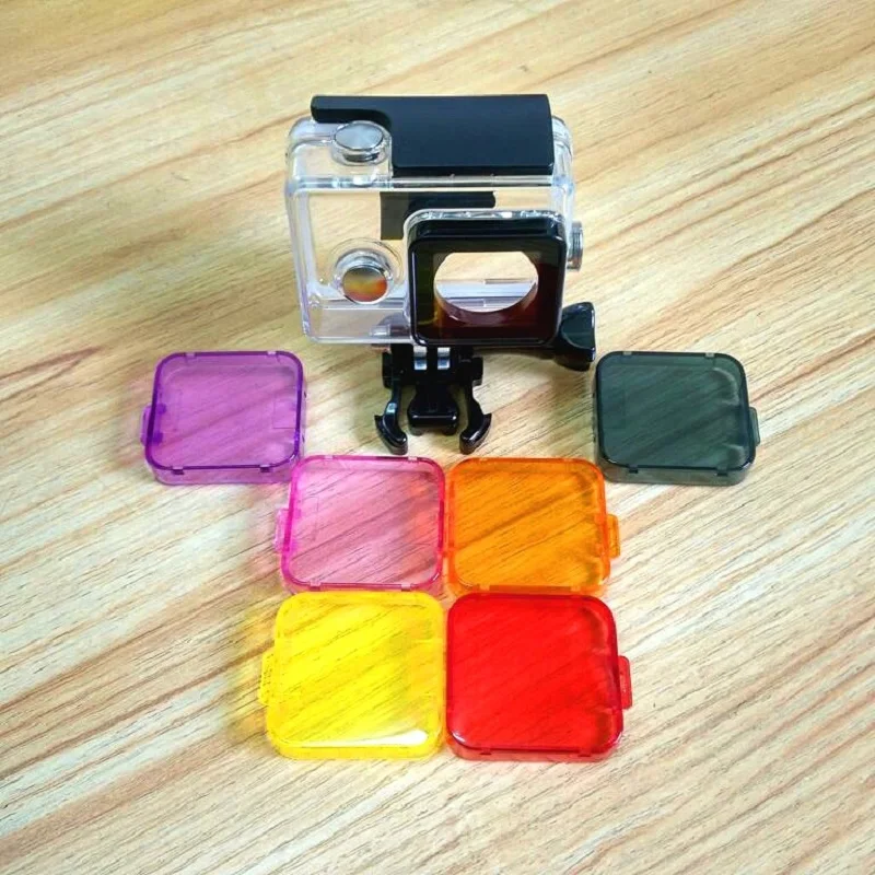 Clownfish Diving UV Filter Waterproof Case Cover Lens Cap Underwater for Xiaomi Yi 1 GoPro Hero 3+/4 THIEYE T5 E7 Accessories