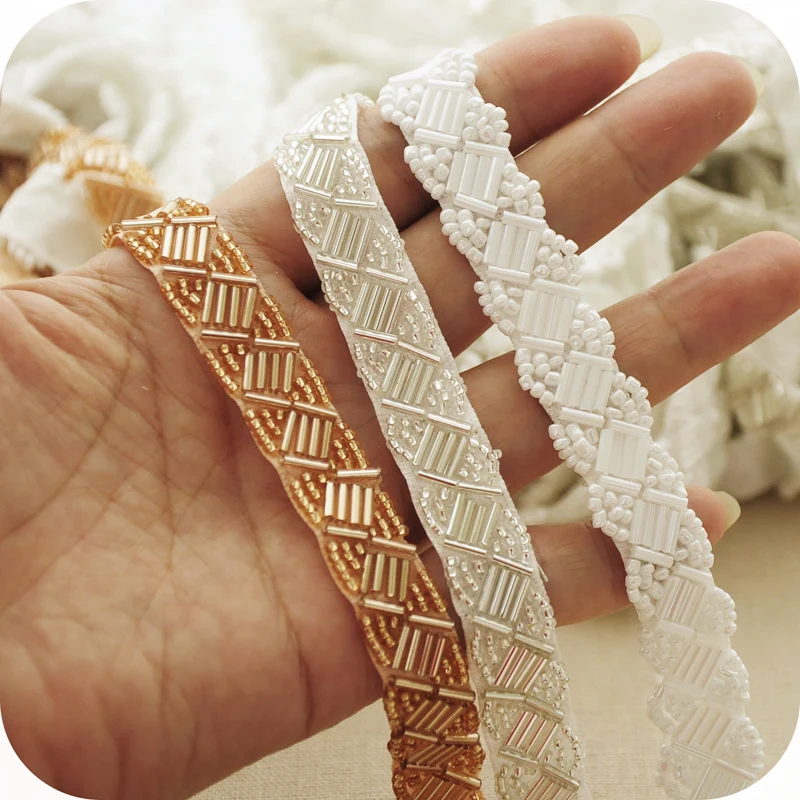 15yards/lot new fashion handmade beads tube lace diy doll clothing accessories material