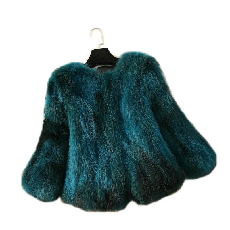 2022 New Arrival Real Fox Fur Coat Lady Top Selling Factory Wholesale Natural Fox Fur Jacket 100% Genuine Fur Overcoat