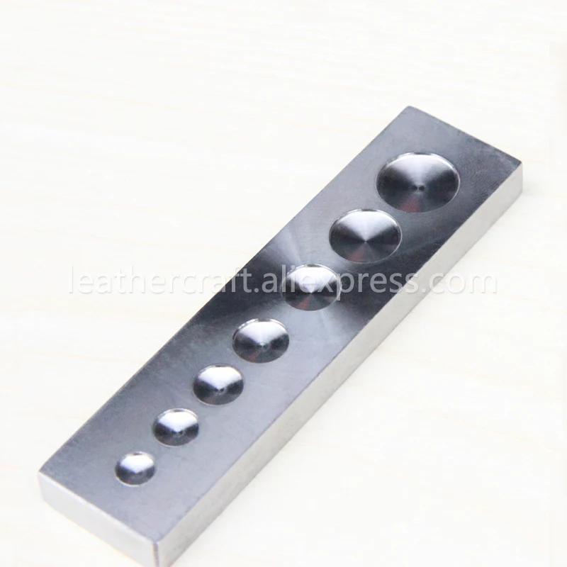 1 stück Edelstahl 7 in Einen Unteren Platte Poppers Druckknopf Nieten Setter Punch Sterben Basis Leder Handwerk DIY hand Werkzeug