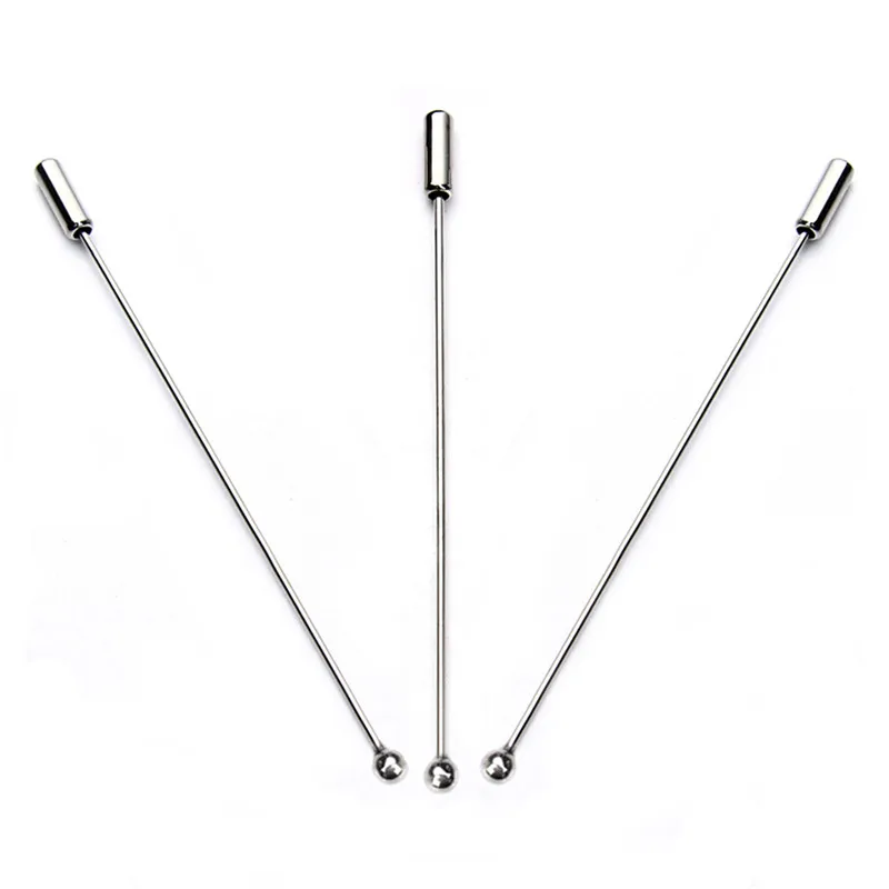 20pcs/lot 90mm Length Rhodium Color Copper Brooch Pins Metal Hat Pin With Stopper Safety Pins For DIY Jewelry Making Accessories