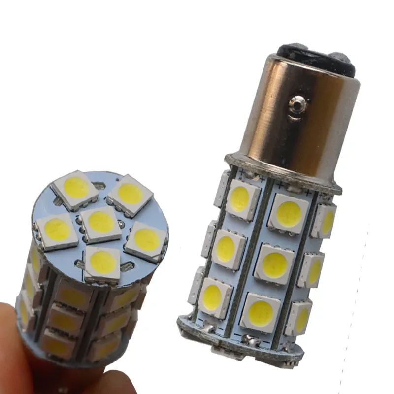 HK post S25 1157 BAY15D P21W 27 SMD 5050 LED 27SMD Car Brake Tail led Turn signal led 12V white red bule yellow