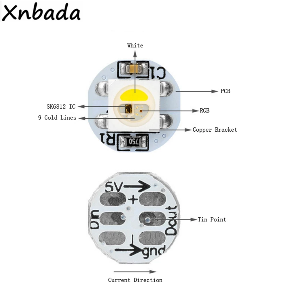 WS2811 WS2812B SK6812 Led Chip & Heatsink PCB Board 5050 RGBW SMD Light IC WS2812 Chip Individually Addressable Digital DC5V