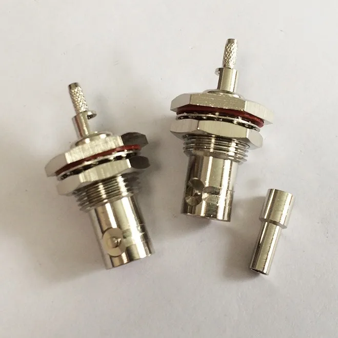 BNC Female Jack Nut Bulkhead Mount O Ring Crimp For LMR100 RG316 RG174 - Foto 7