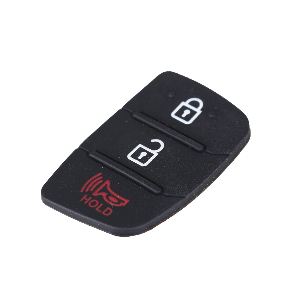 DANDKEY Replacement Key Case Car Key Rubber Pad For Hyundai 3 Buttons Shell Blank Cover