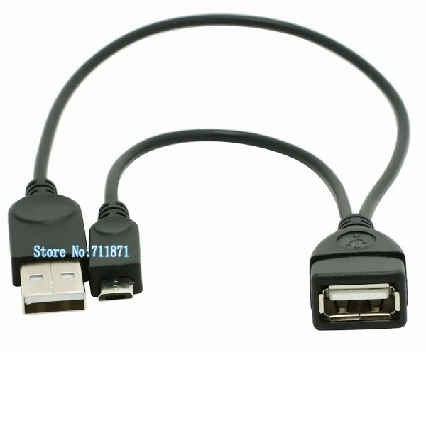 With the power supply MICRO USB HOST OTG Cable 5P Micro OTG Line Mobile /Phone tablet MID UMPC e-books connect U Disk USB device