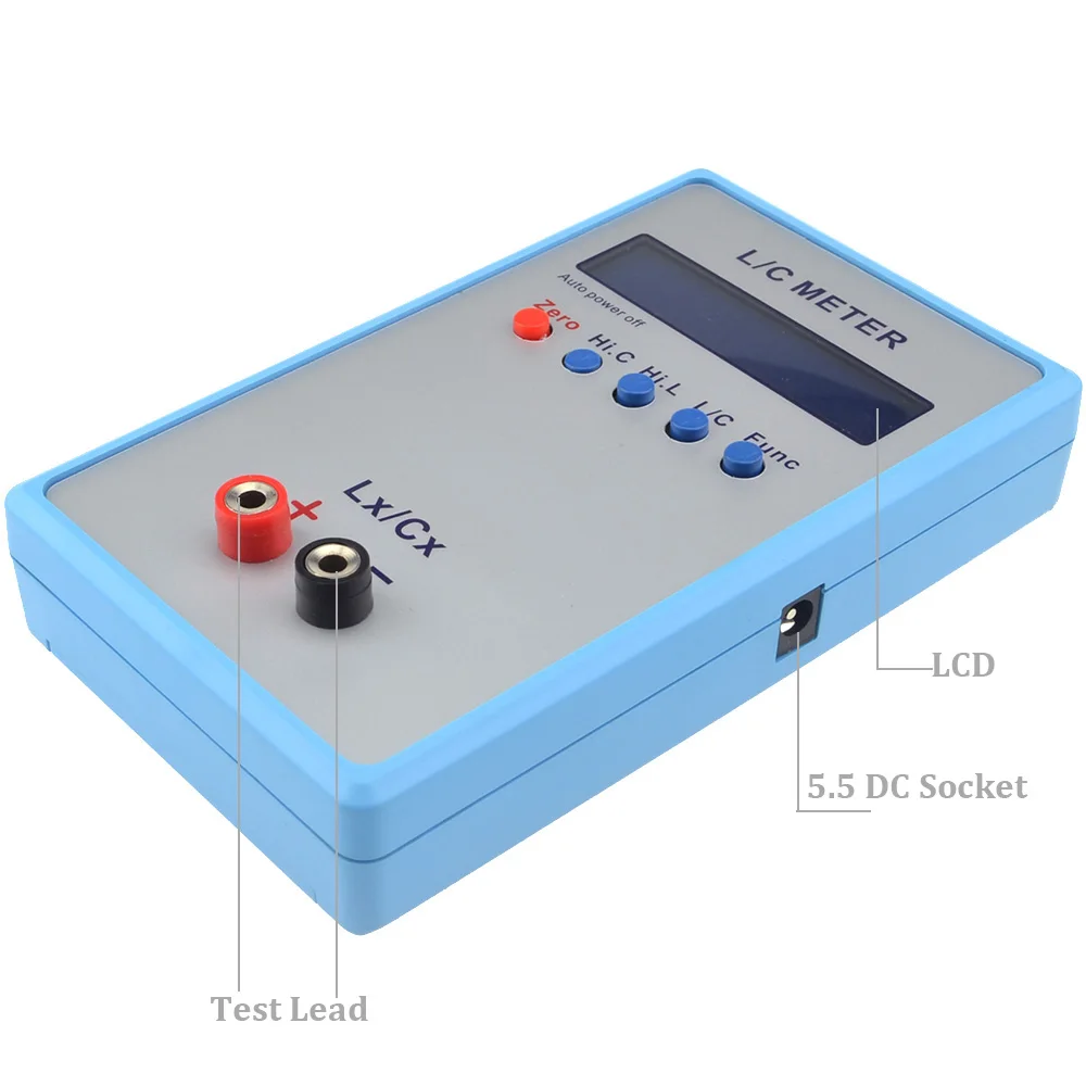 Misuratore di induttanza e capacità LC200A Misuratore di prova a ponte digitale Tavolo LCR Display LCD giallo Tester multimetro L/C