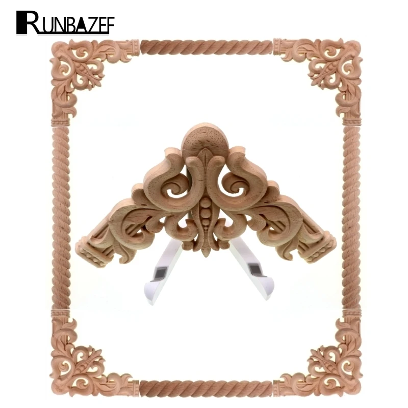 RUNBAZEF Angle of Wood Carving Flower CHARM Home Decoration Crafts Figurines Miniatures Accessories  The New Listing