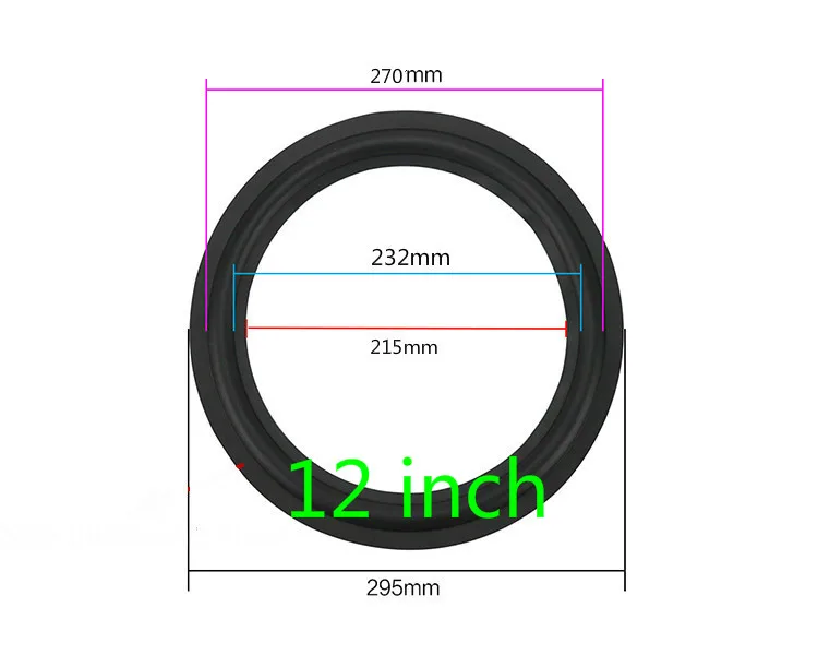 Ghxamp 10 INCH 12 Inch 15 INCH Suspension Subwoofer Rubber Surround Side Speaker Repair Original Factory 245mm 295 378mm 1Pairs