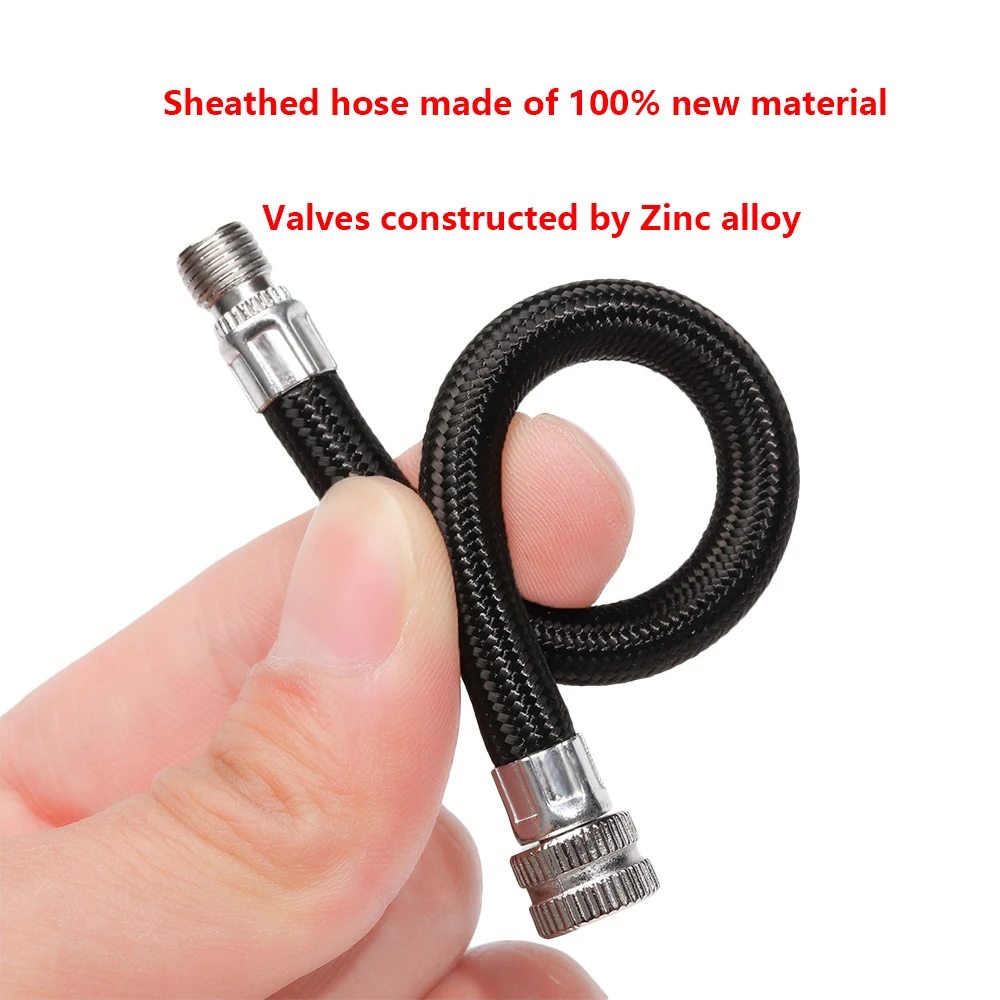 1Pcs Portable Bicycle Pump Extension Hose Tube Pipe Cord Bike Pumping Service Parts Longer Use150Psi Schrader A/V Valve Dropship