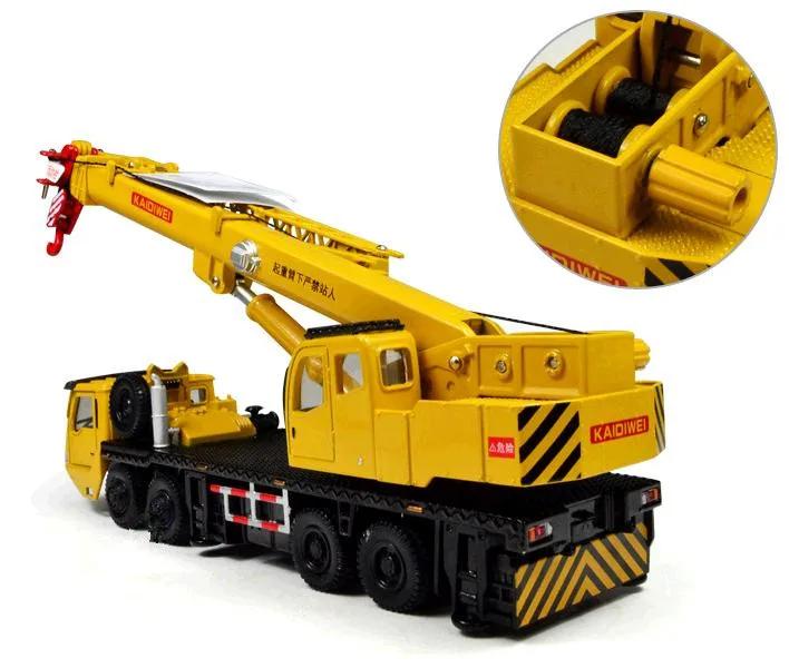 1:55 alloy Inertial truck, truck crane high simulation model, metal casting, can slide puzzle toys, free shipping