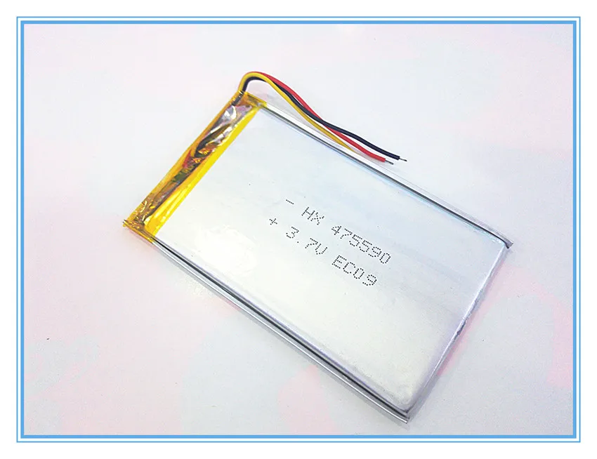 Free shipping 3.7 v lithium polymer battery 3000 mah 475590 mobile power supply tablet 7 'tablet