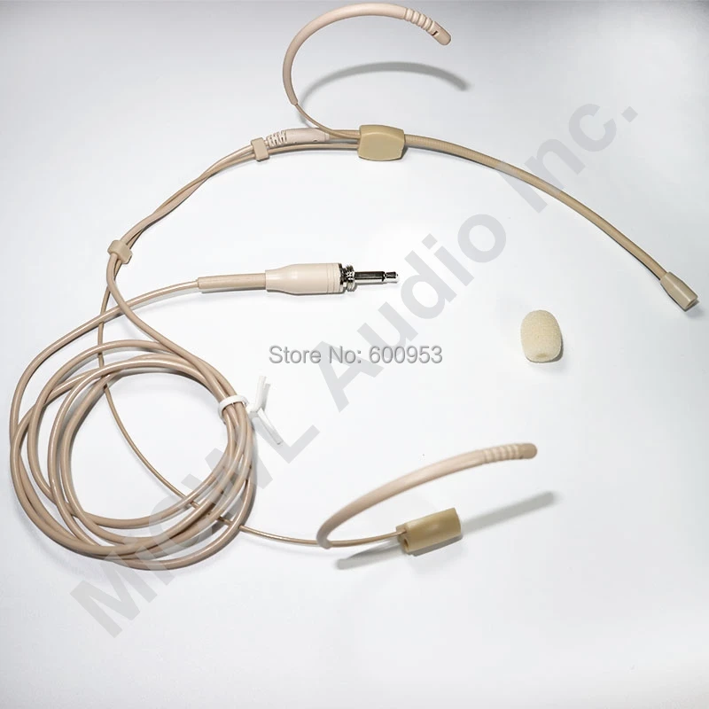 

New Arrival Dual Ear Hook Mic Headworn Headset Head Microphone For Shure Sennheiser 3.5mm Male Screw Thread Plug