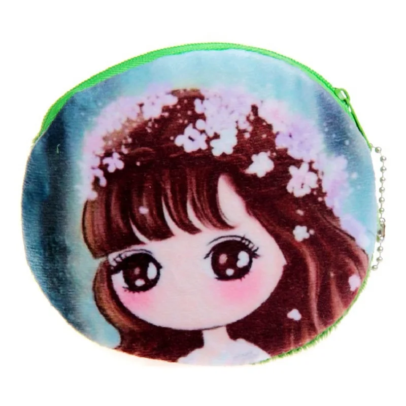 Plush Children Kawaii Short Wallet Women's Cute Cartoon Coin Purse Small Wallet Pouch Money Bag Cateira Bolso Bolsa for Girls