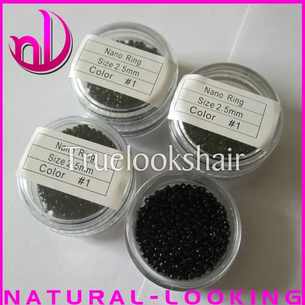 1000 pcs/botol 2.5mm #1 warna Nano micro beads/rings/link Ikal untuk Pre Berikat Nano Tip Tid