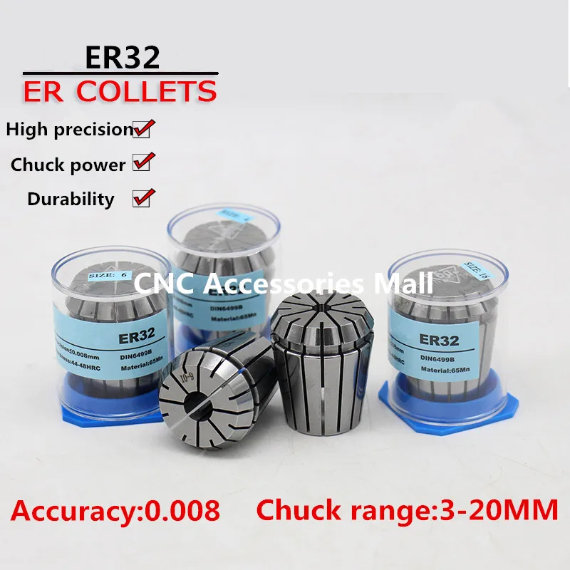 20pcs ER32 high precision 0.008mm Spring Collet chuck For CNC Engraving Milling