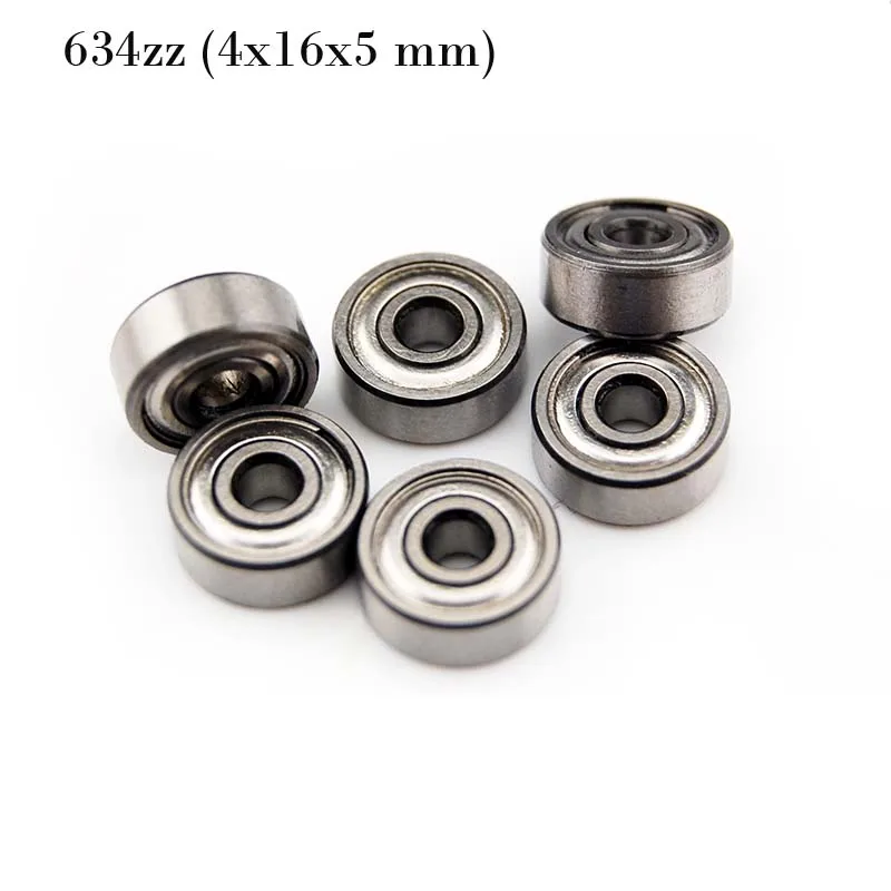 

(10 PCS) 634zz (4x16x5 mm) Metal Shielded Ball Bearing Bearings 634z