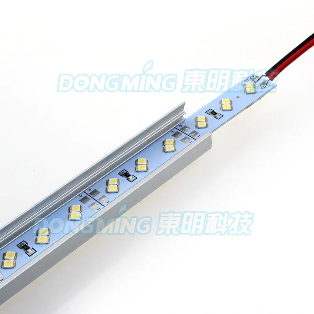 Super bright smd 2835 LED rigid strip DC 12V 144 led rigid double row LED bar light 1m U/ V groove 60pcs, led rigid bar light