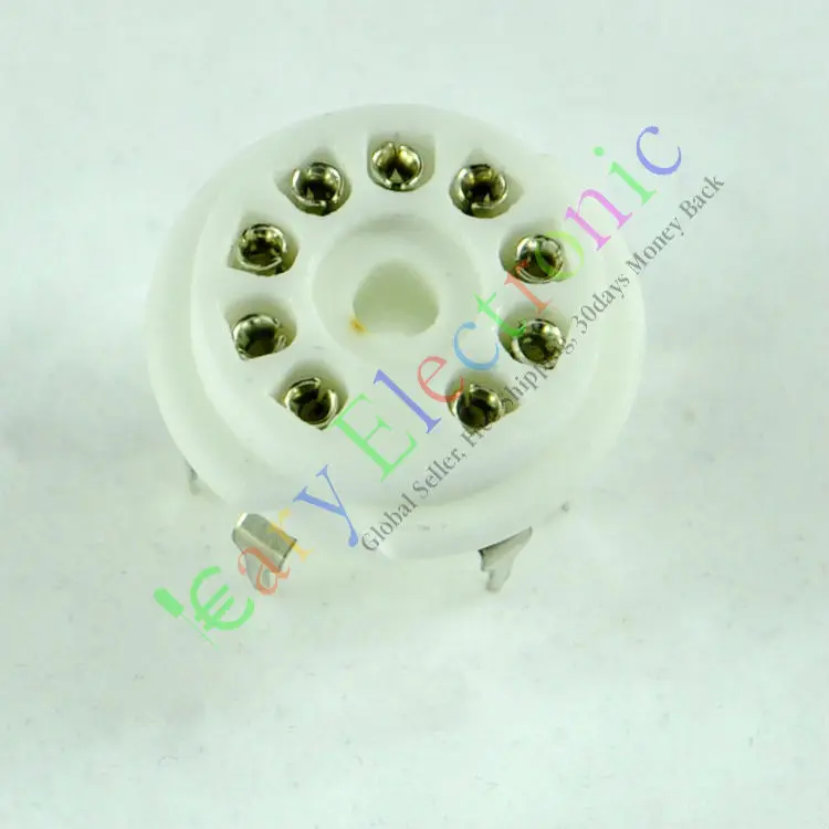 Base de valve de douille de tube à vide en céramique PCB 9 broches, 20 pièces, vente en gros et au détail, 12AX7B 12AU7 ECC83 ECC82, bricolage, livraison gratuite