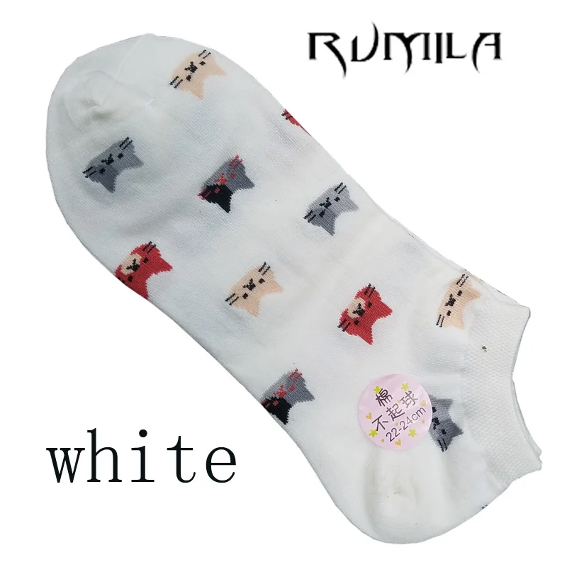 CAT Quente confortável algodão fibra de bambu menina meias das mulheres tornozelo baixo feminino cor invisível menina menino hosier 1pair = 2pcs WS79