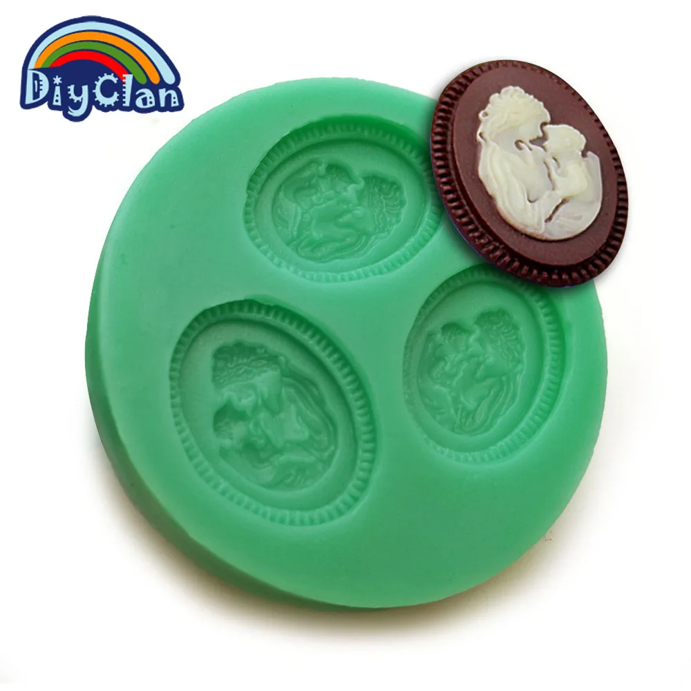 Mother\'s Day silicone molds for cake decorating fondant mold mother and son sugar craft chocolate candy mould kitchen F0585MZ35