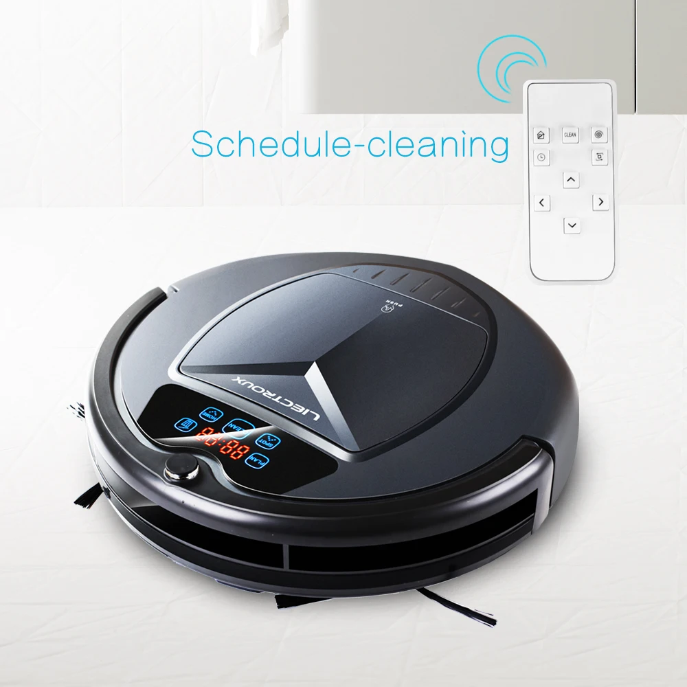 LIECTROUX B3000 Robot Vacuum Cleaner, with Water Tank,Wet&Dry,withTone,Schedule,Virtual Blocker,Self Charge,Matt Finish