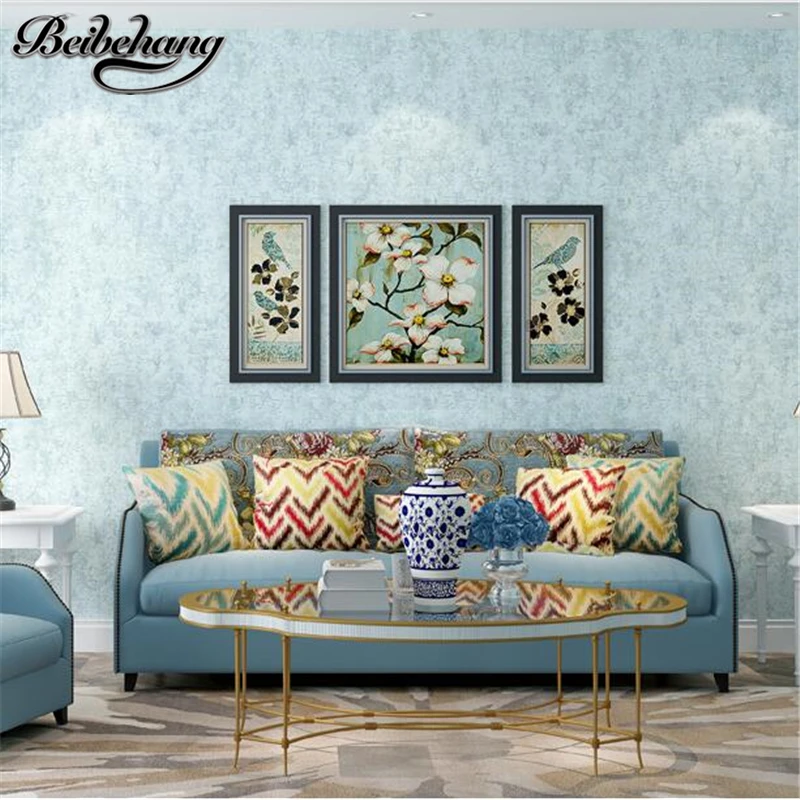 Beibehang papel de parede wallpaper American village retro eco-friendly non-woven wallpaper bedroom living room papel de parede