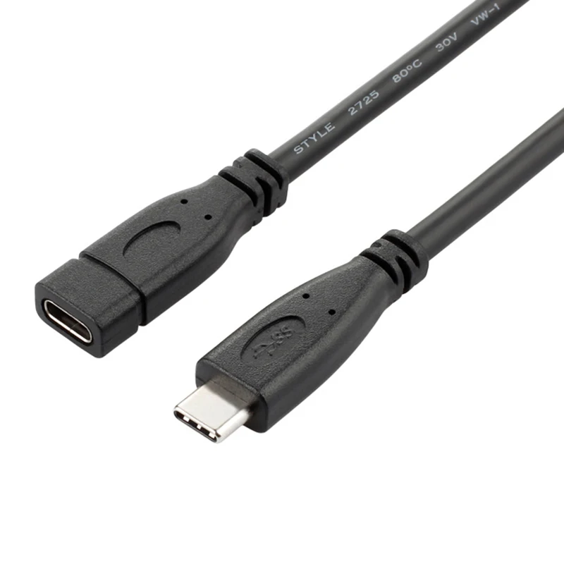 USB Type C Extension Cable 0.3/0.5/1 Meter USB-C  USB 3.1 Gen 2(10Gbps) Male to Female Extending Port Saver Adapter Cable Cord