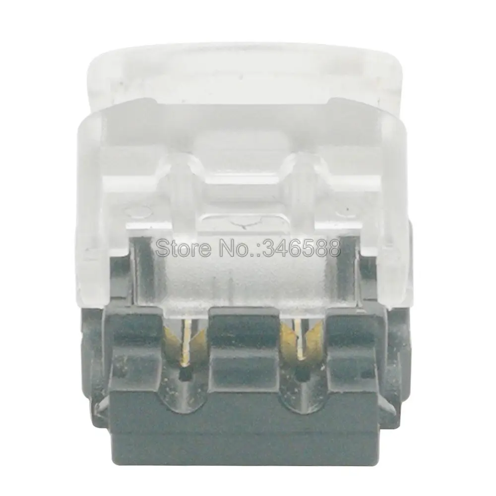 10pcs 2Pin 10mm IP65 Waterproof LED Strip to Wire Connector PCB to Power for 10mm Single Color SMD 5050 5630 LED Tape Connection