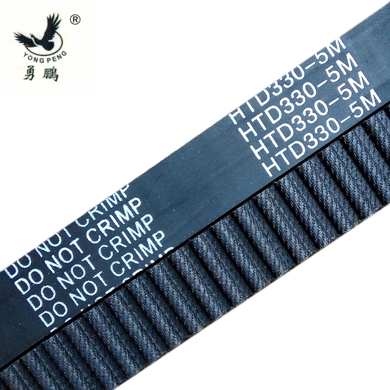

5pcs HTD5M belt 330-5M Teeth 66 Length 330mm Width 10 14 15mm 5M timing belt rubber closed-loop belt 330 HTD 5M S5M Belt Pulley