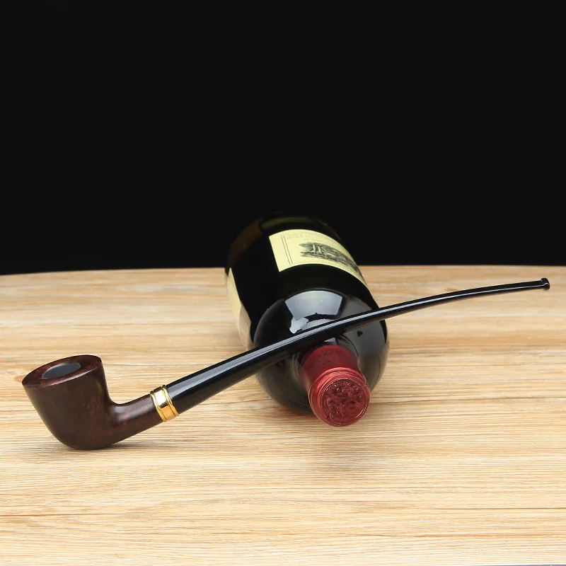 New Bee Churchwarden Tobacco Pipe Long Steam Reading Briar Wooden Smoking Pipe 9 mm Filter with Rings pipe accessories  aa0298