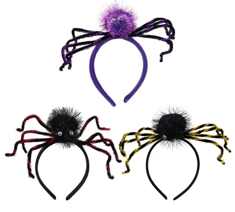 

Halloween 3D Spider Hair Band Headband Large Spider on Top Girl Adults Dress Up Props Party Hair Accessories Decoration Favors