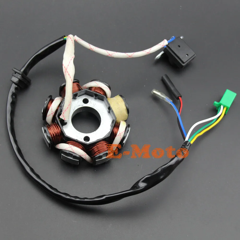 GY6 150 8 Pole Magneto Stator Coil Performance CDI Box Ignition Coil 150cc Go Kart Scooter