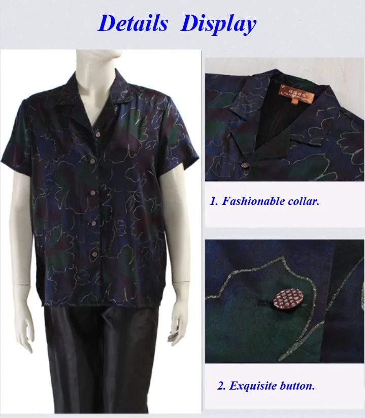 New arrival pure gambiered Guangdong silk lady print shirt,100% silk turn-down collar short-sleeve shirt women,silk blouse