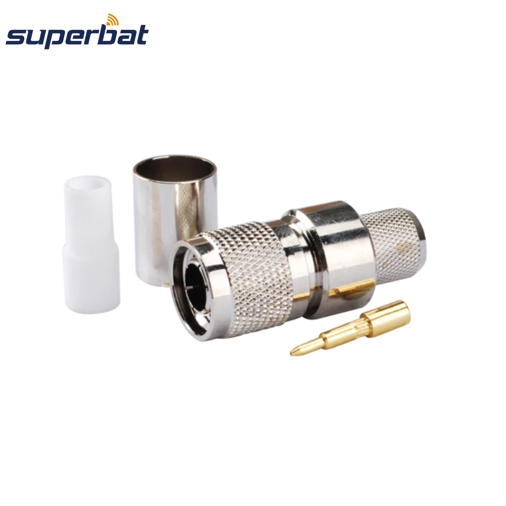 Superbat 10pcs TNC Crimp Male Crimp RF Coaxial Connector for Cable RG8 RG213,RG214,LMR400