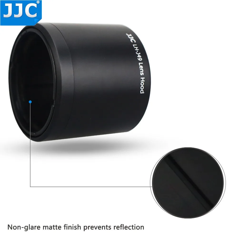 JJC Reversible Lens Hood Shade Tube for Olympus M.ZUIKO Digital ED 60mm f2.8 Macro Lens Replaces Olympus LH-49 Lens Hood