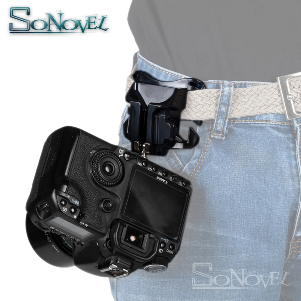 DSLR Cool Camera Fast Loading Holster Hanger Quick Strap Waist Belt Buckle Button Mount Clip Plate for Sony/Canon/Nikon DSLR