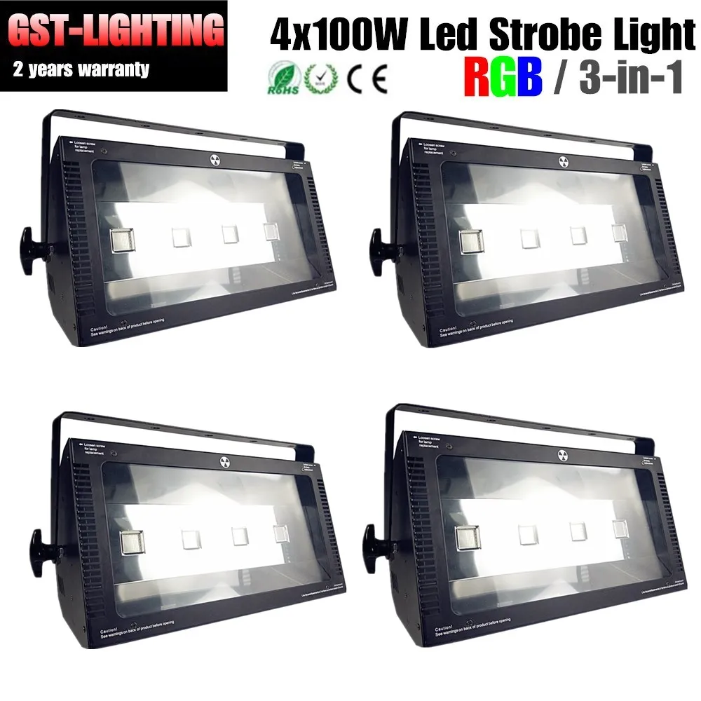 4 Unit RGB Led 400W Strobe Bar Stage Lighting Same White Light for Xmas