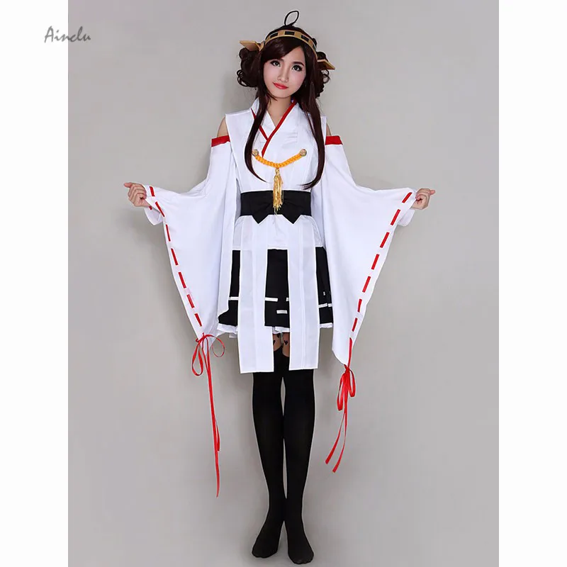 Ainclu Customize Free Shipping Dress New Fashion Kantai Collection Top Shimakaze Plaid Cosplay Costume Dress For Adult