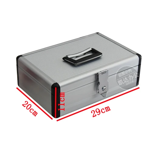 plastic aluminum Money Counter case Cash Box with Combination Lock and Money Tray - Removable money compartment tray