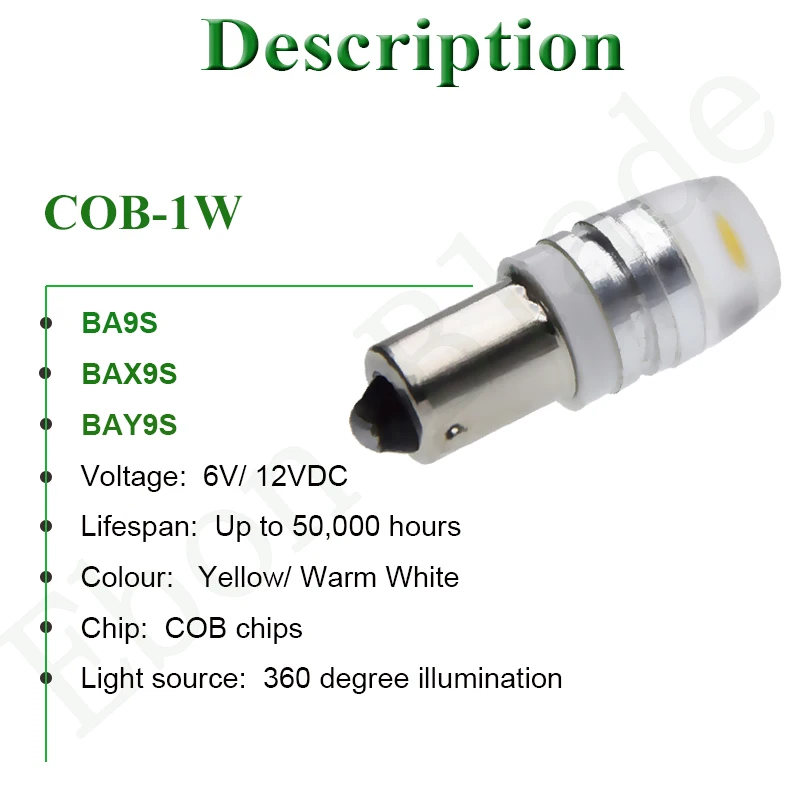 2X BA9S T11 BAX9S H6W BAY9S H21W LED Lamps For Car Interior Dome Map Reading Lights Side Wedge Parker Bulbs Warm White 6V 12V DC