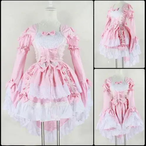 Anime Fantasy Maid Cosplay Costume para mulheres, doce vestido gótico Lolita, Halloween Performance, meninas Disfraces