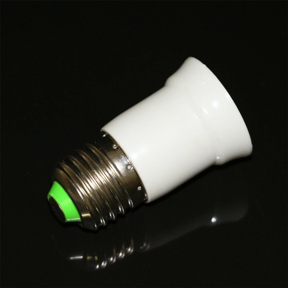 1Pcs Fireproof ABS material e27 extender holder e27 to e27 extension socket base lamp holder converter for e27 led bulb light