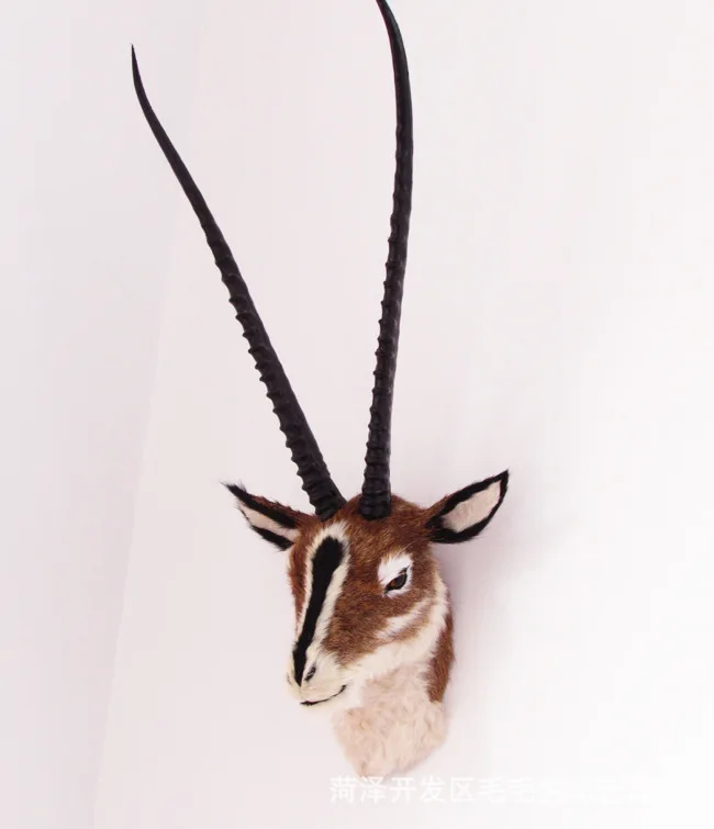 

simulation antelope's head large 85x35cm wall pandent polyethylene&furs head model home decoration gift p0039