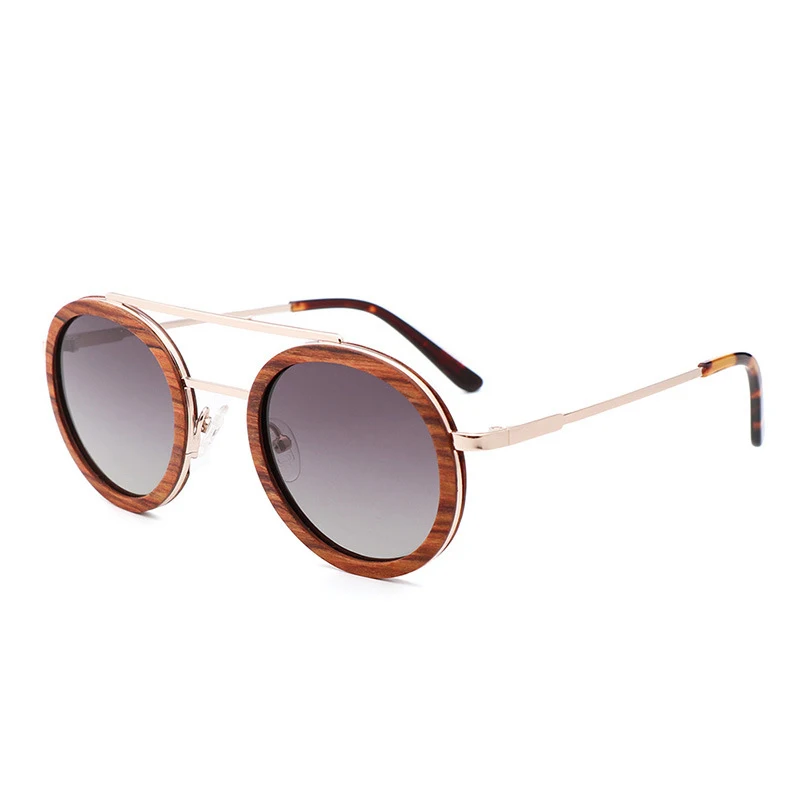 

New Fashion Wood Bamboo Sunglasses For Women and Men,Polarized Lens Oversized Retro Sun Glasses UV400