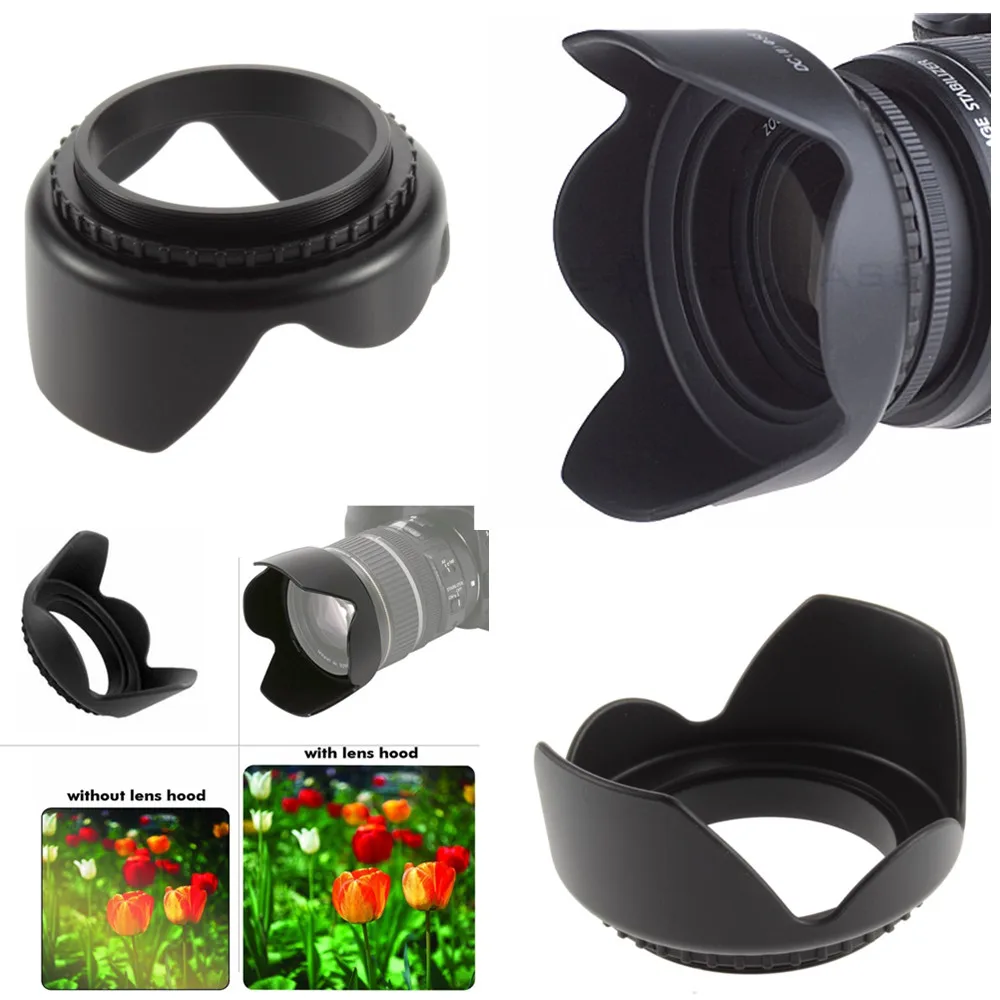 46mm Lens Hood for Sony HDR CX625 CX625E PJ820 PJ820VE PJ810 PJ810VE PJ650 PJ670 PJ620 PJ620VE CX675 CX430 CX430VE PJ675 PJ675VE