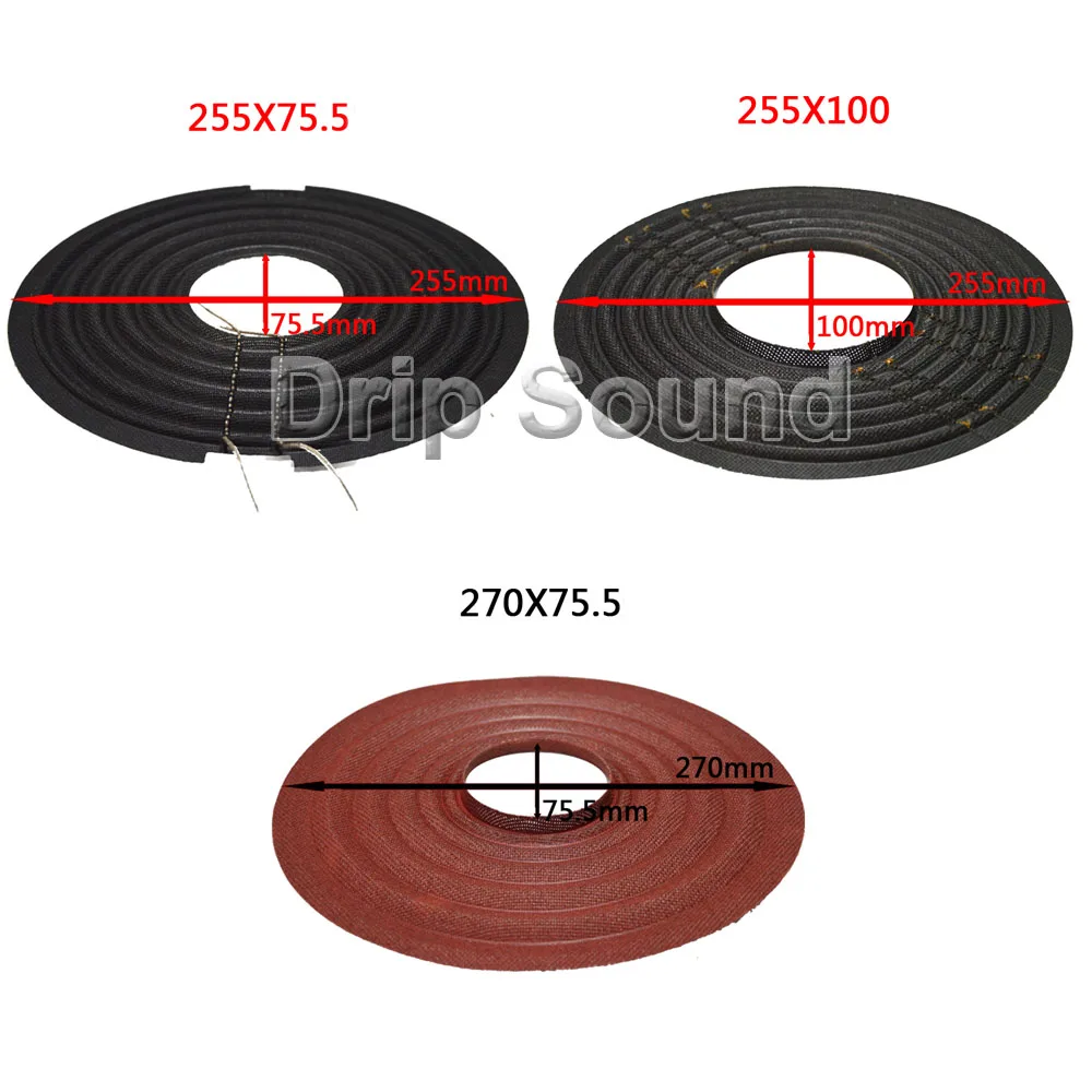 Haut-parleur à onde élastique, caisson de basses, haut-parleur de basse, amortisseur d'araignée, réparation, 2 pièces, 255x75, 5x100, 270x75.5mm