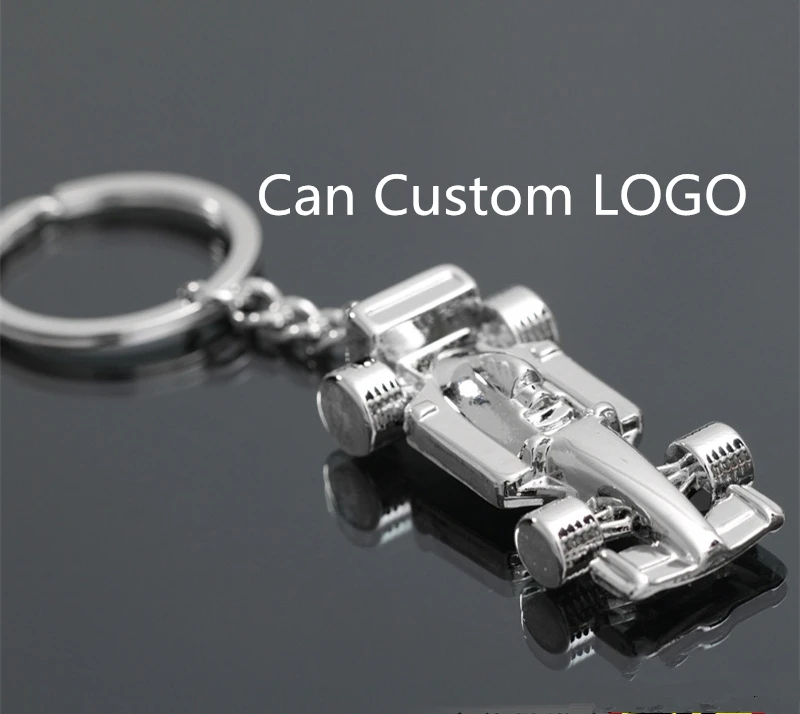 F1 Racing Model Metal Key Chains Key Rings  Zinc Alloy Man Jewelry Key Charm Pendant Car Auto Key Chains Gift Custom LOGO 3pcs/l